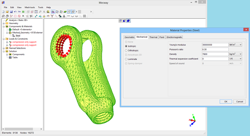 Mechanical and thermal FEA software